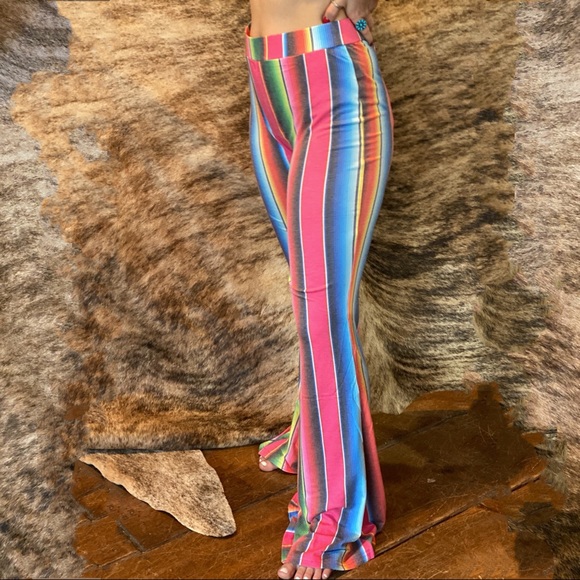 Serape Flare Leg Pants - Picture 3 of 3